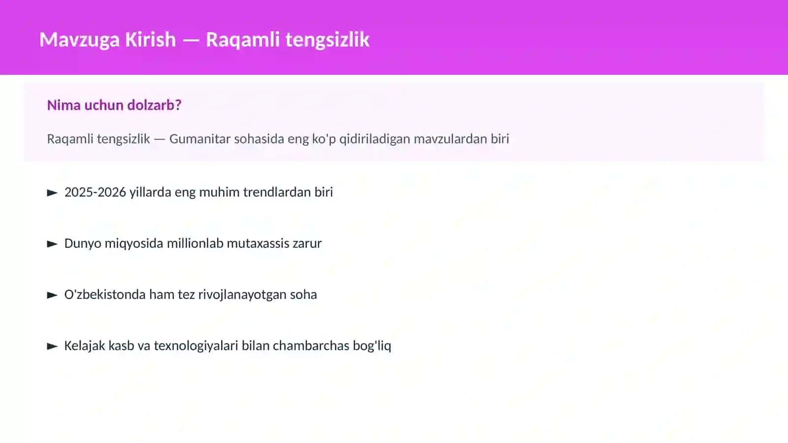 Raqamli tengsizlik 2