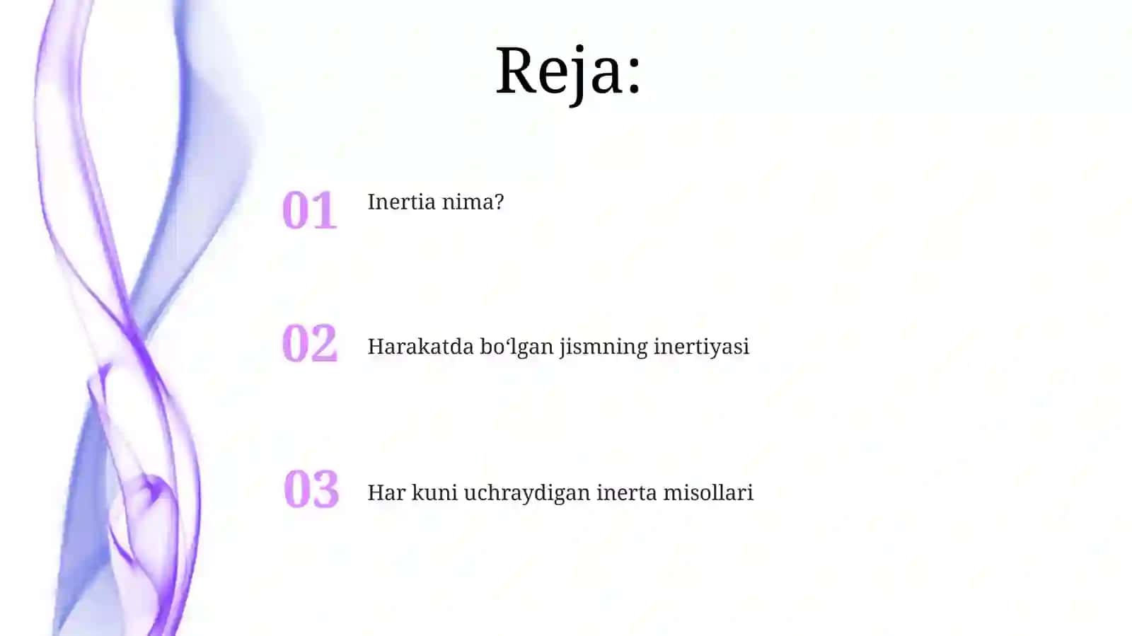 Inersiya qonuni 2