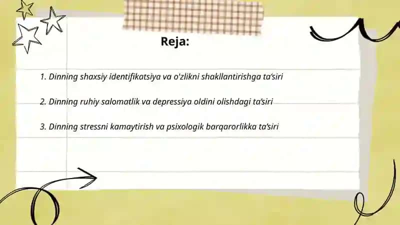 Dinning shaxsga psixologik ta’siri 2