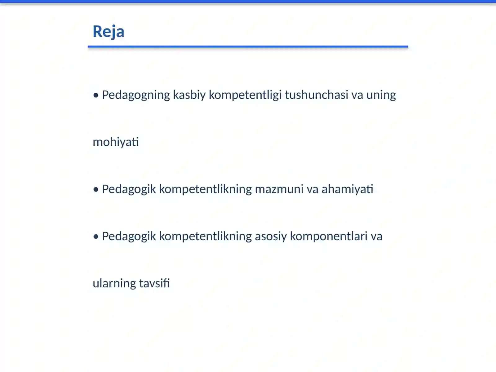 Pedagogikaning kasbiy kompetentligi 2
