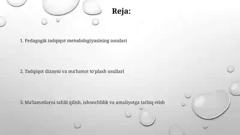 Pedagogikaning ilmiy-tadqiqot metodlari 2