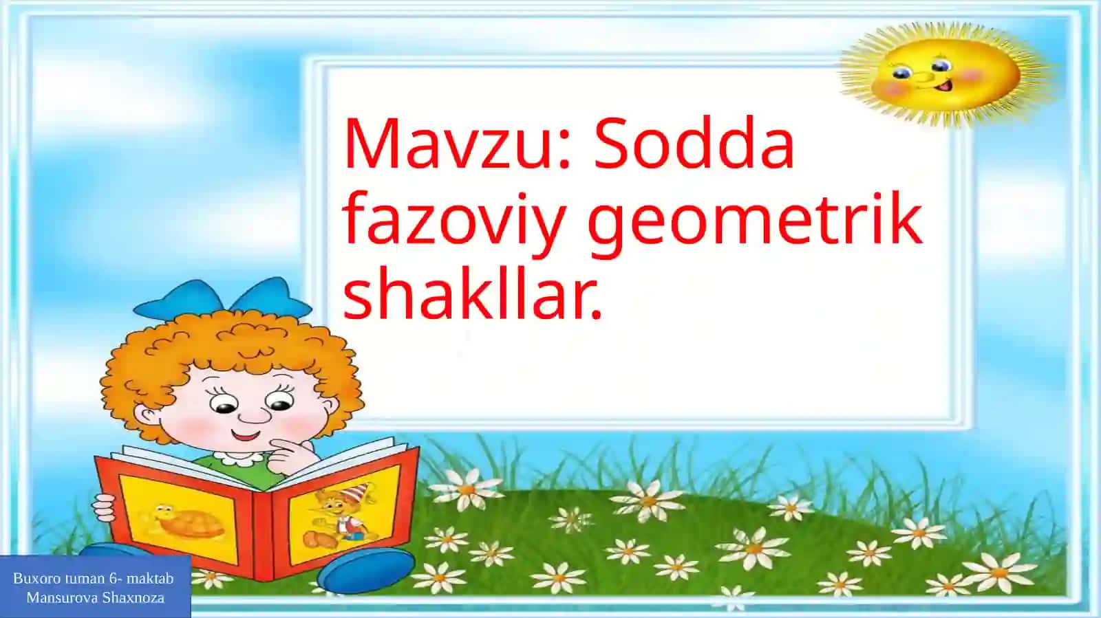Sodda fazoviy geometrik shakllar 2