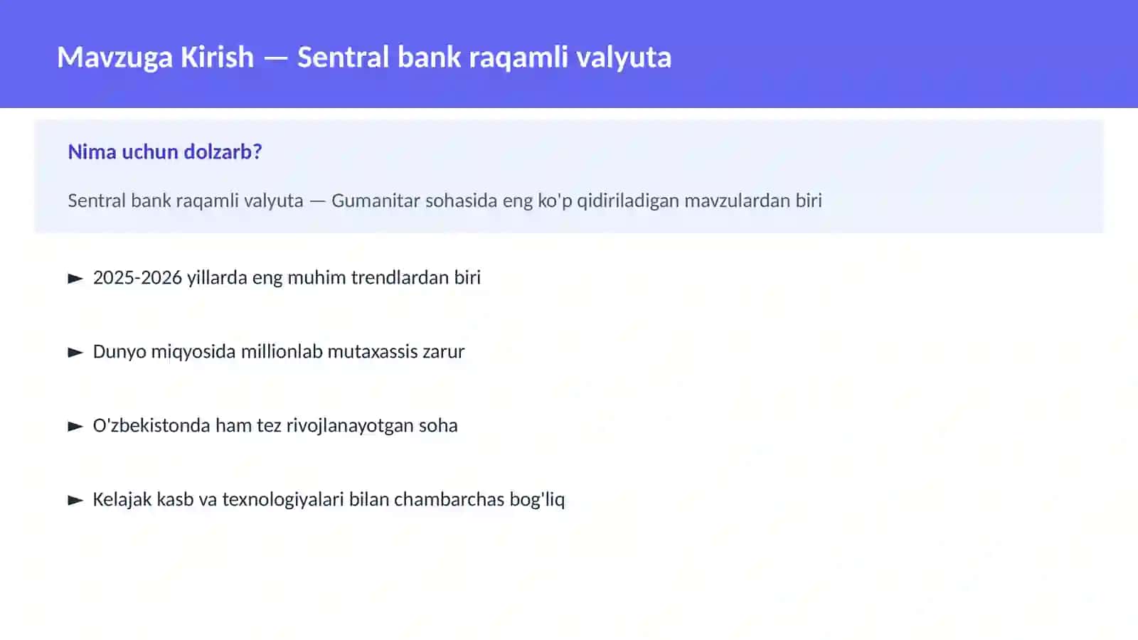 Sentral bank raqamli valyuta 2