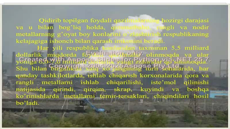 Metallarni ikkilamchi metallurgiyasi 2