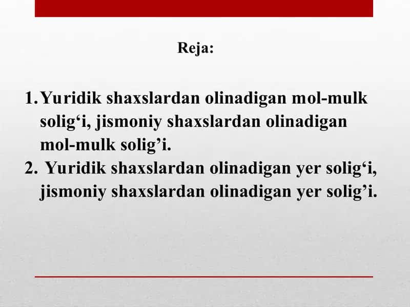 Mahalliy soliqlarning huquqiy tavsifi 2
