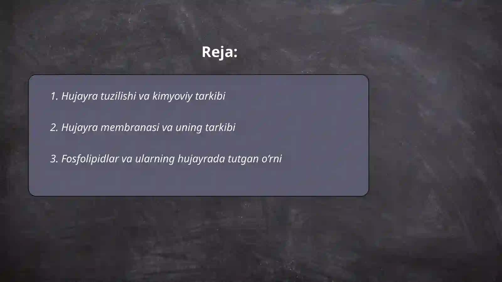 Hujayraning kimyoviy tarkibi 2