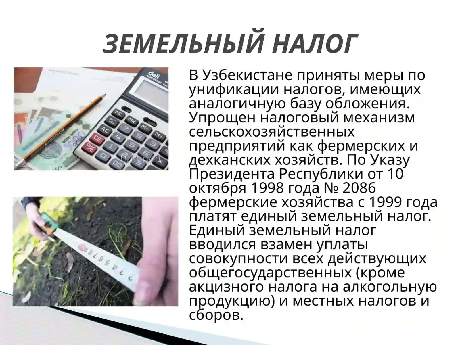 Единый земельный налог 2