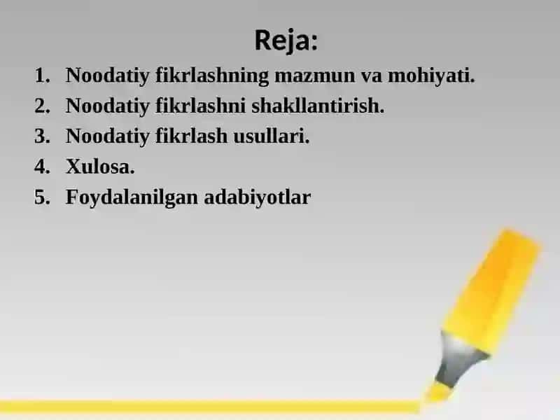 Noodatiy fikrlash 2