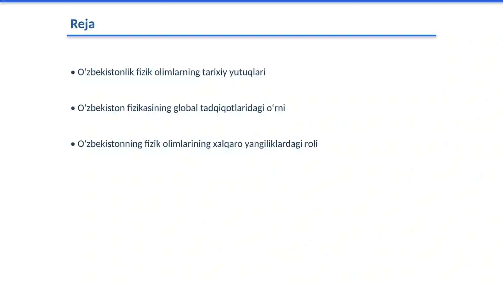 O‘zbekistonning fizik olimlari dunyo nigohida 2