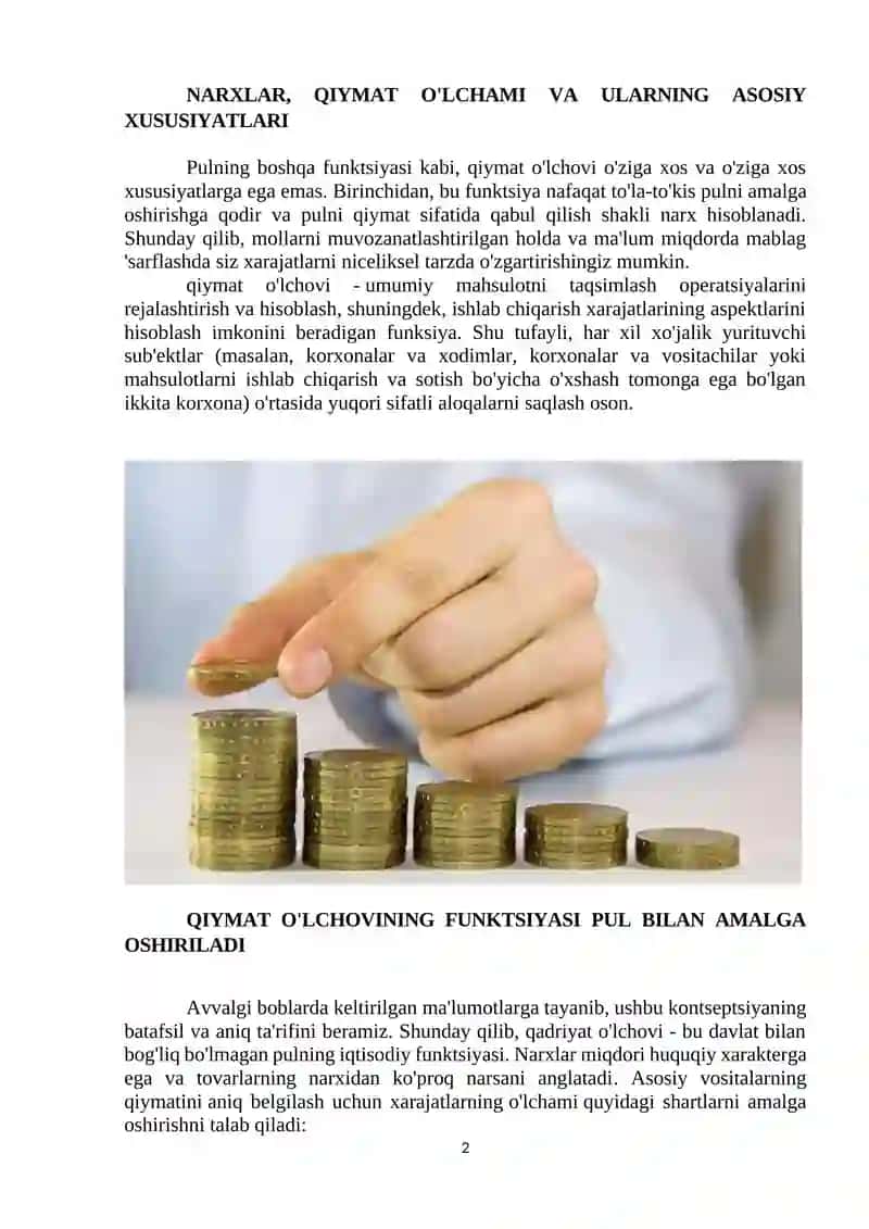 Qiymat o'lchovi 2