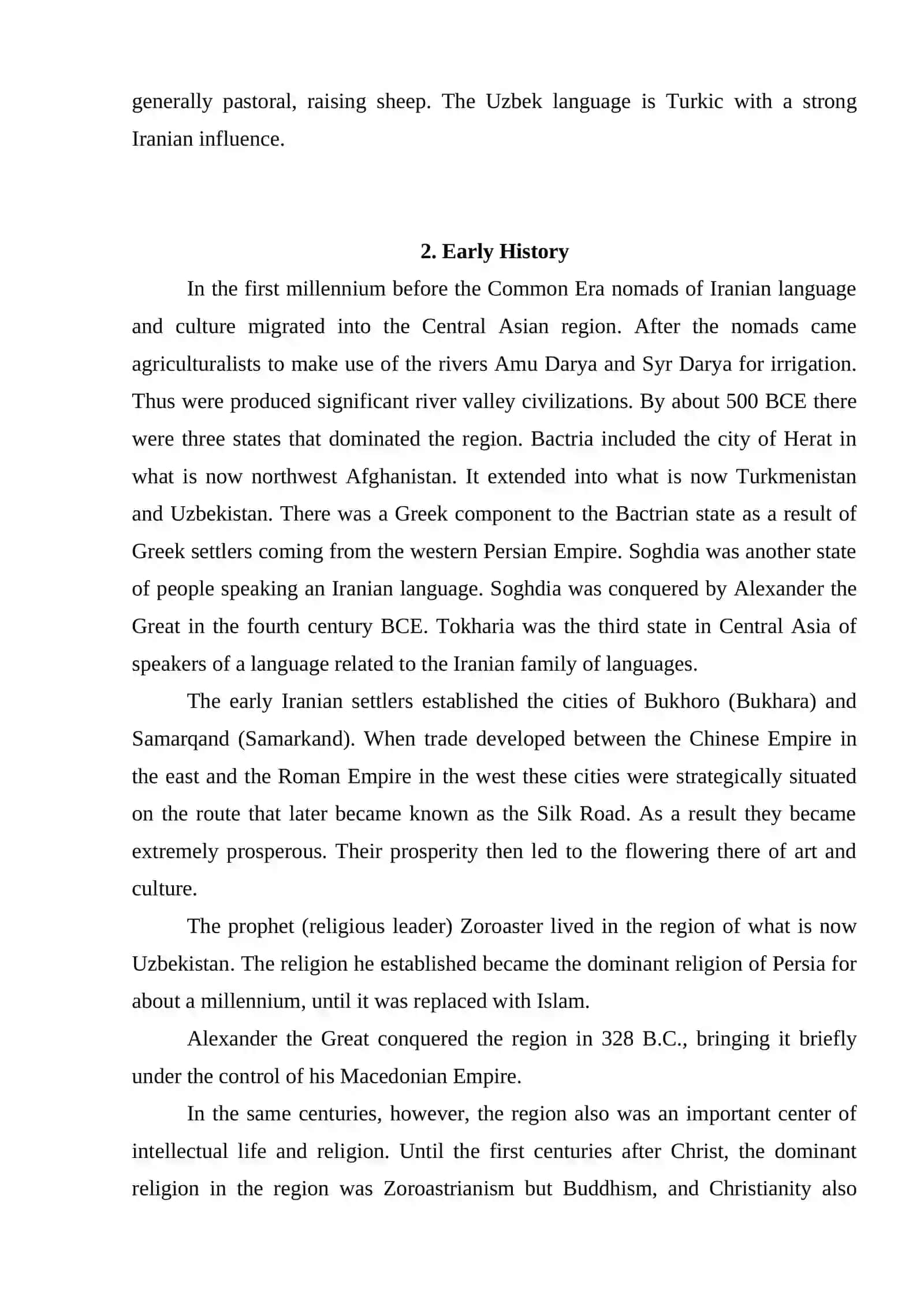 Lecture 1. Introduction to History of Uzbekistan 2