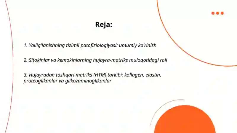 Yallig'lanishni tizimli tasirlari 2