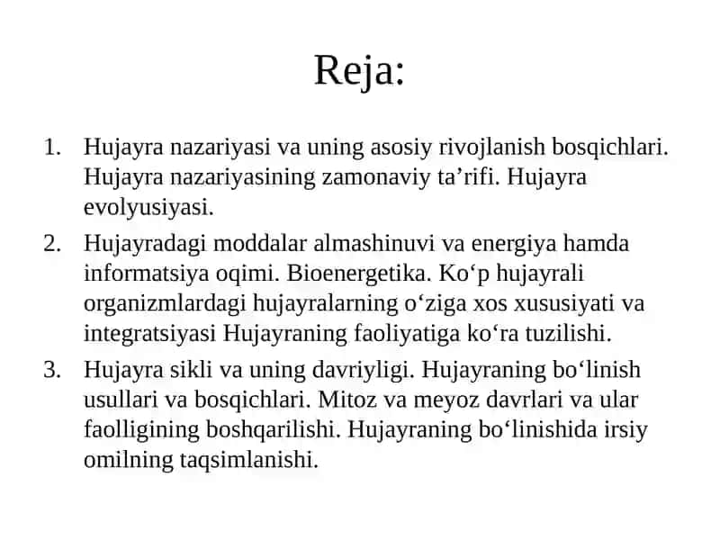 Hayotning hujayraviyasoslari 2