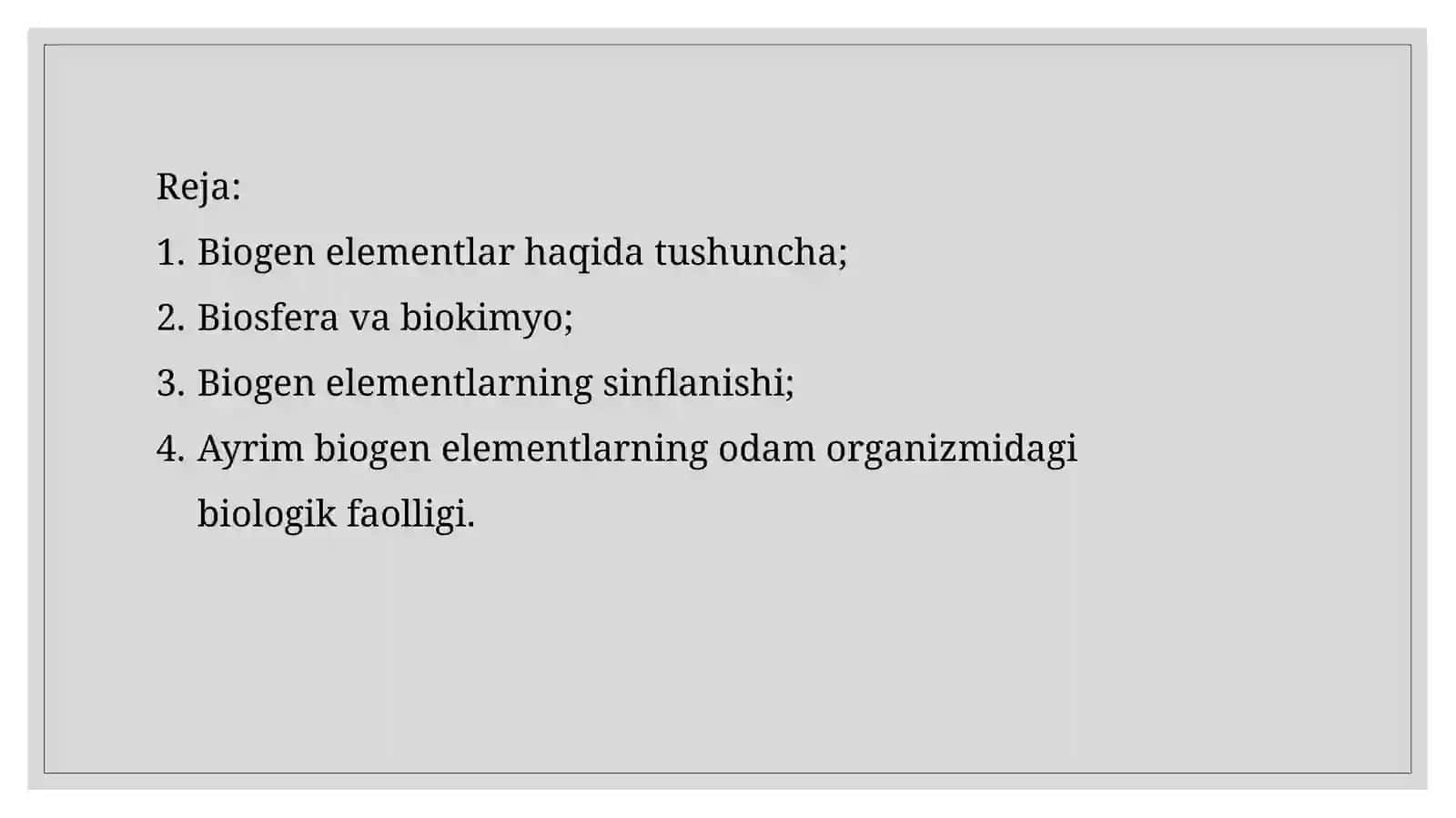 Biogenelementlar kimyosi 2