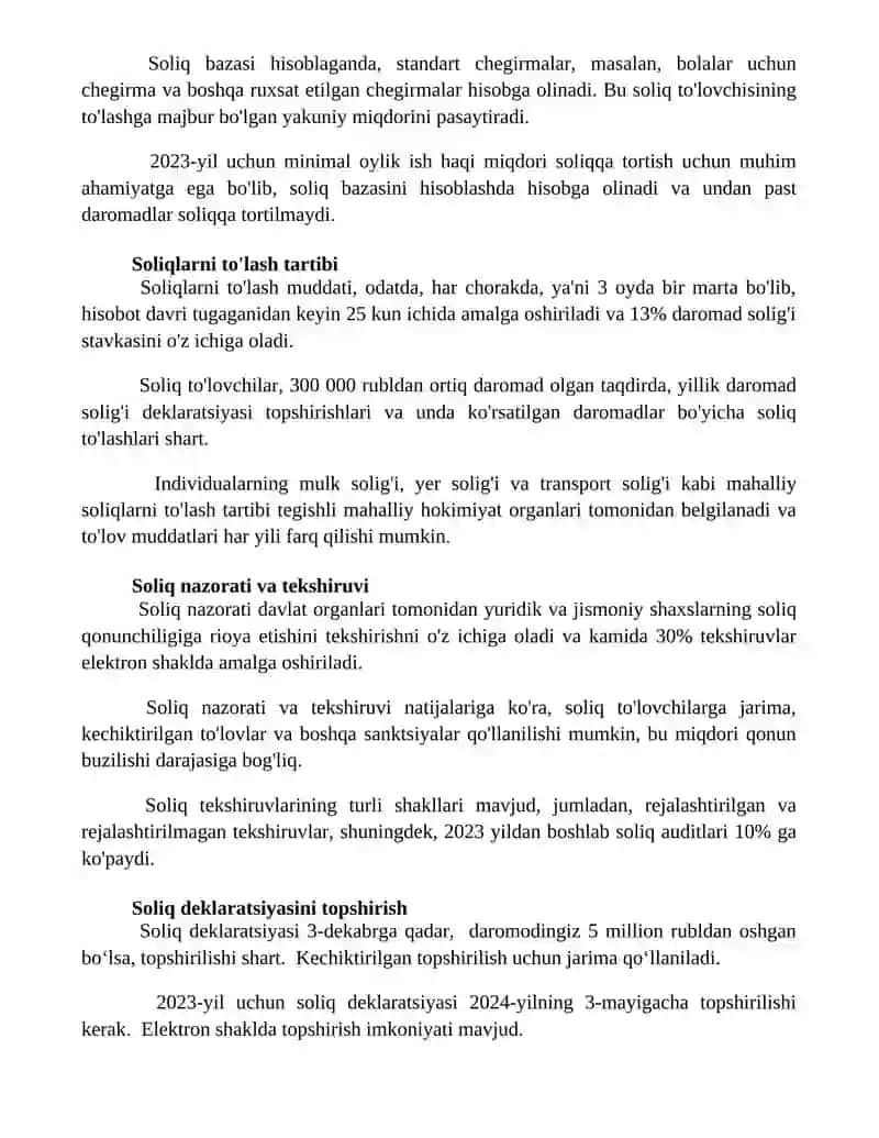 Jismoniy shaxslarni soliqqa tortish 2