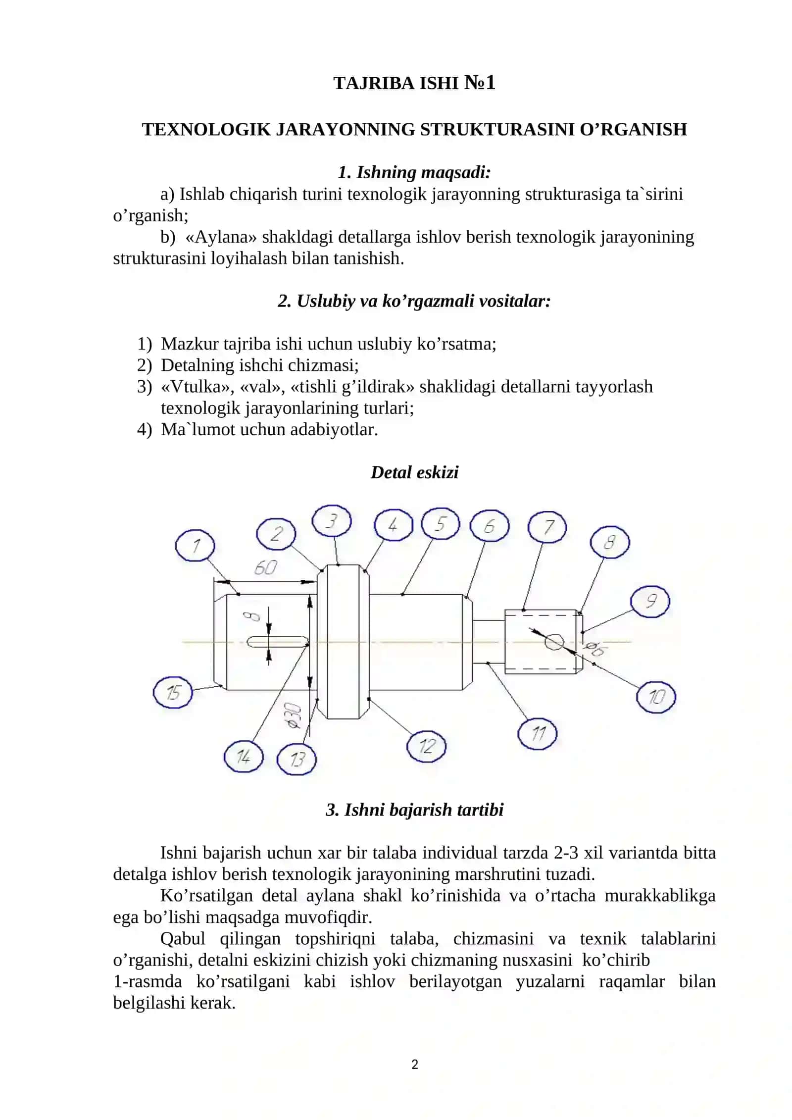 Mashinasozlik texnalogiyalari asosidan labaratoriyalar 2