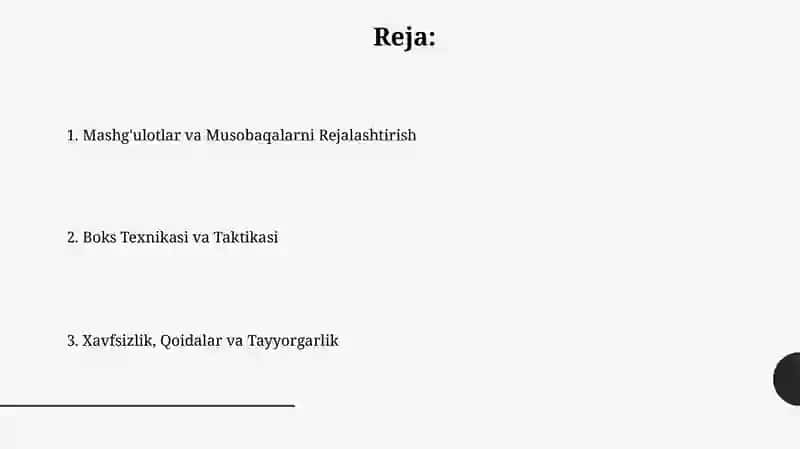 Boks Texnikasi va Taktikasi 2