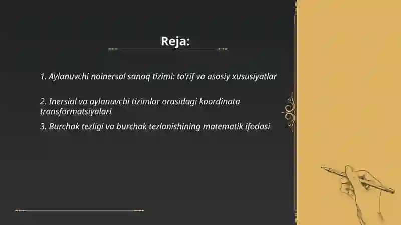 Aylanuvchi noinersal sanoq tizimlar 2