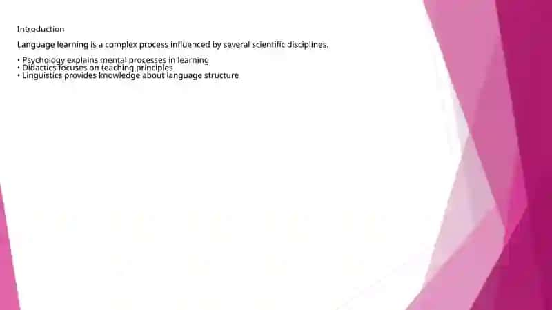 Independent work on the Psychological, Didactic, and Linguistic Foundations of Language Learning 2