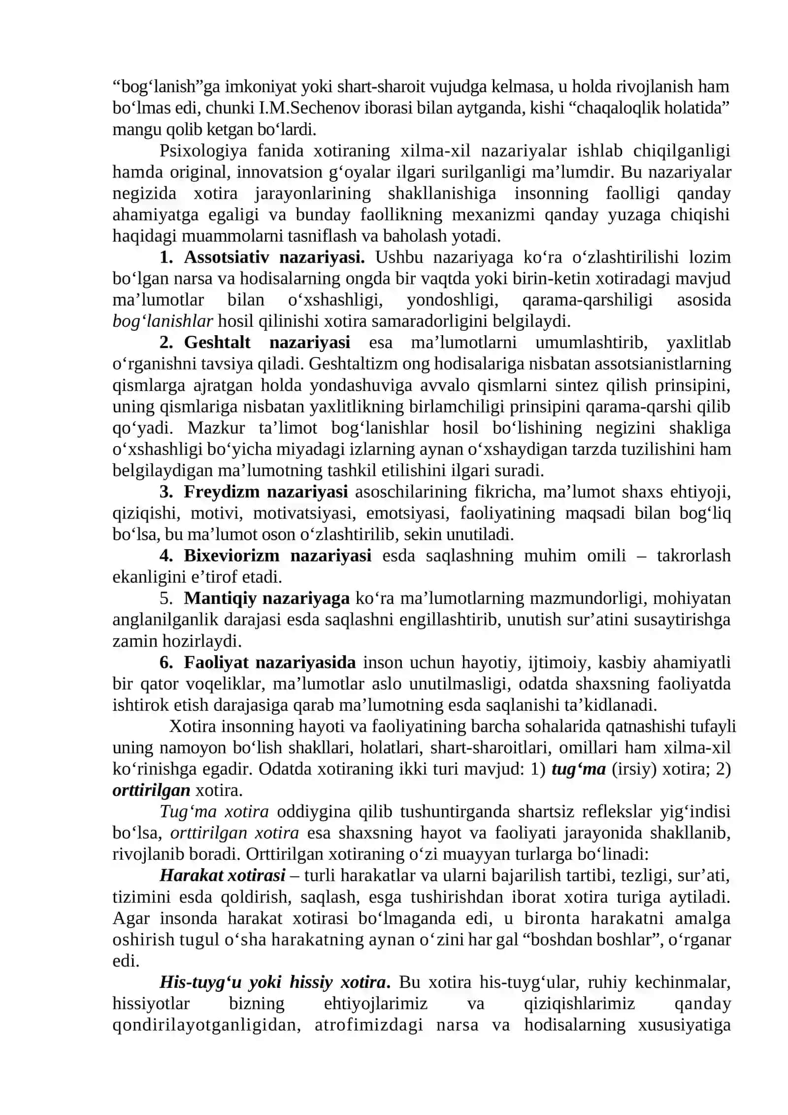 Xotira va mnemik jarayonlar 2