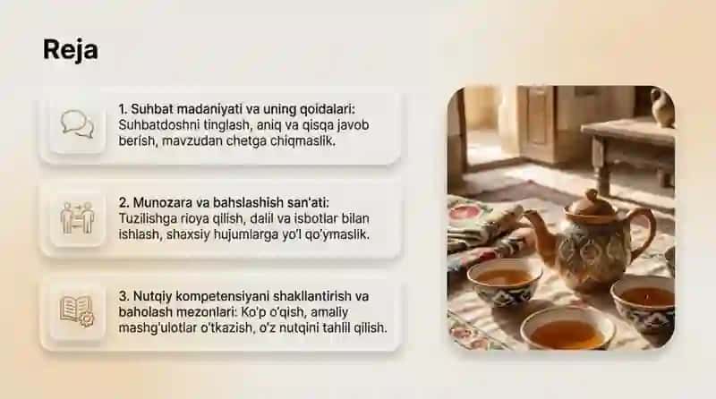 Suhbat va bahslashish madaniyati 2