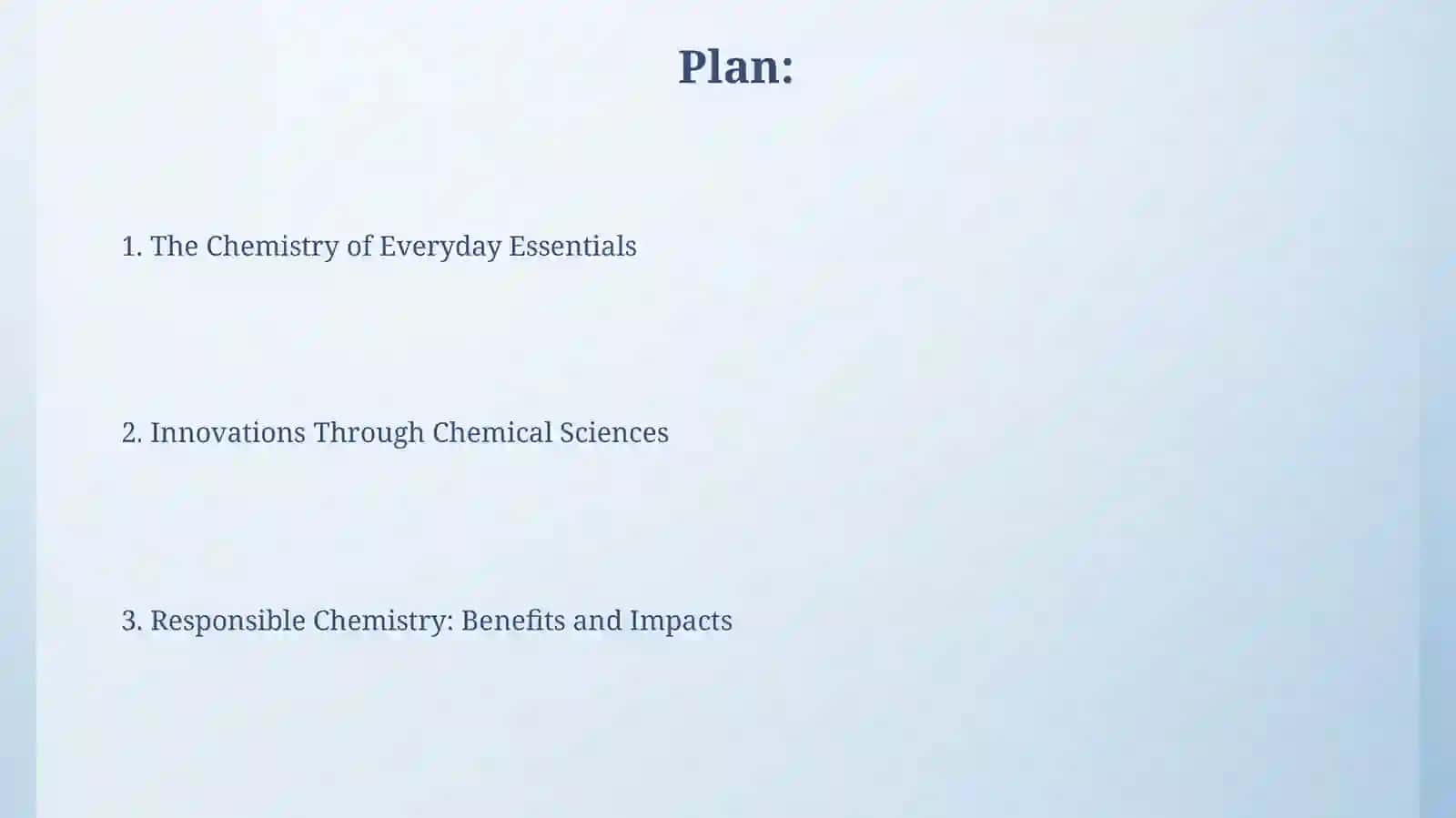 Chemistry products in ourlife 2
