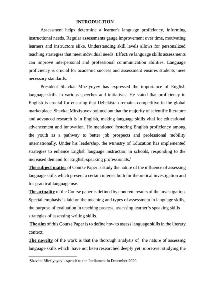 Assessment of Language Skills 2