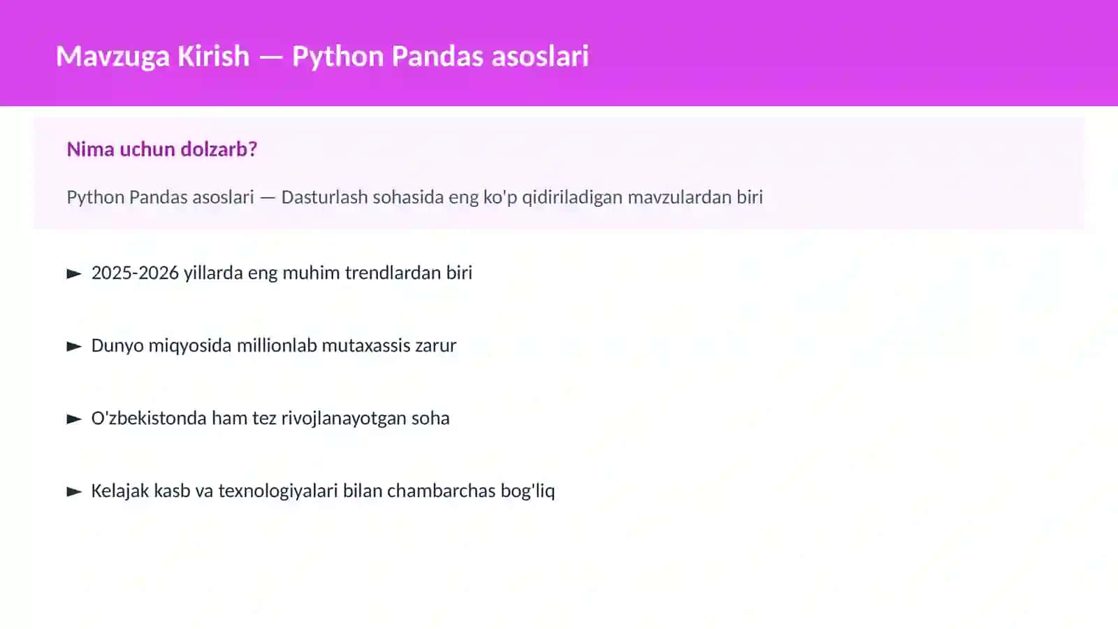 DASTURLASH | PYTHON DASTURLASH 2