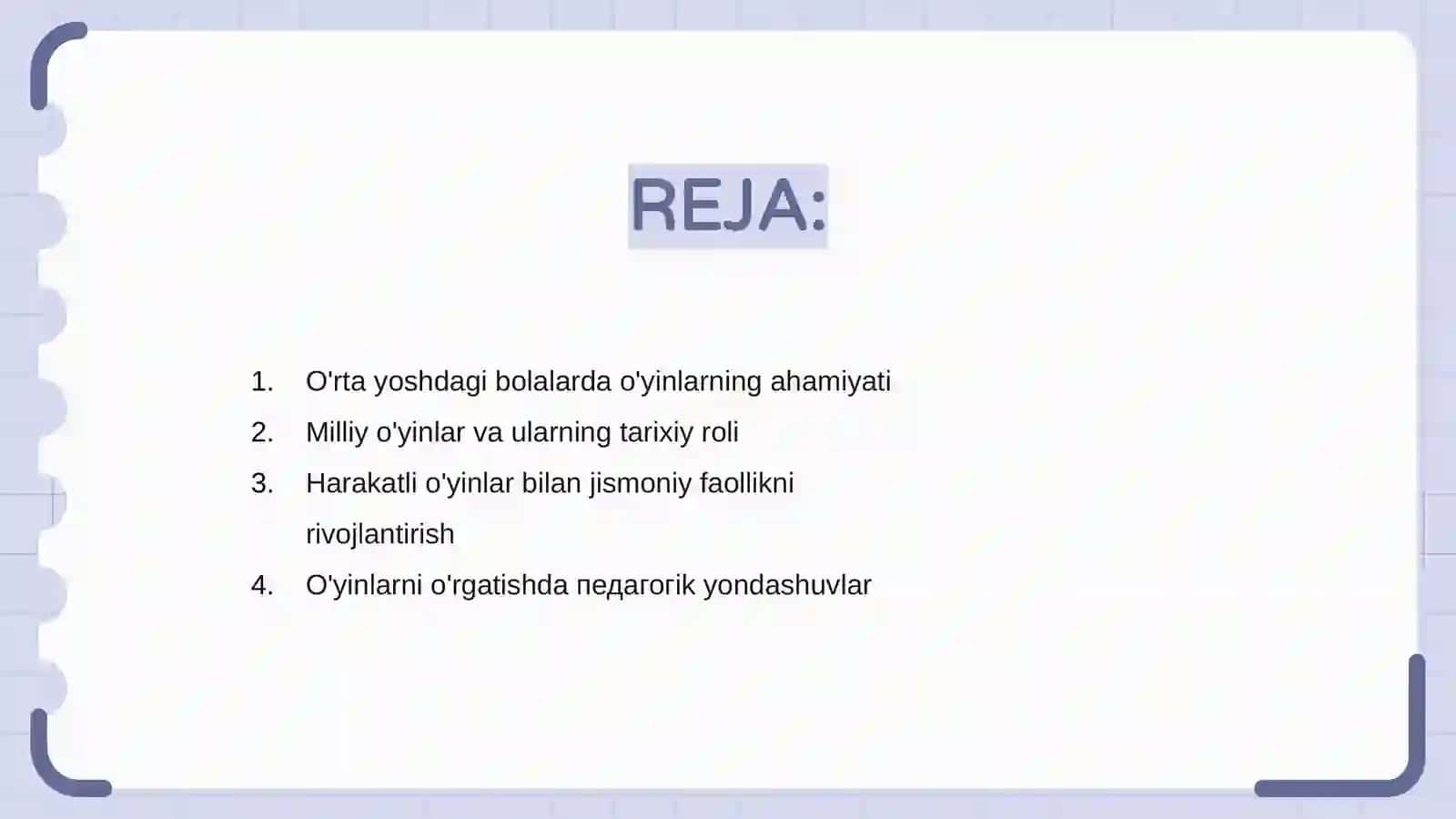 O'rta yoshdagi bolalarga beriladigan milliy va harakatli o'yinlarni o'rgatish 2
