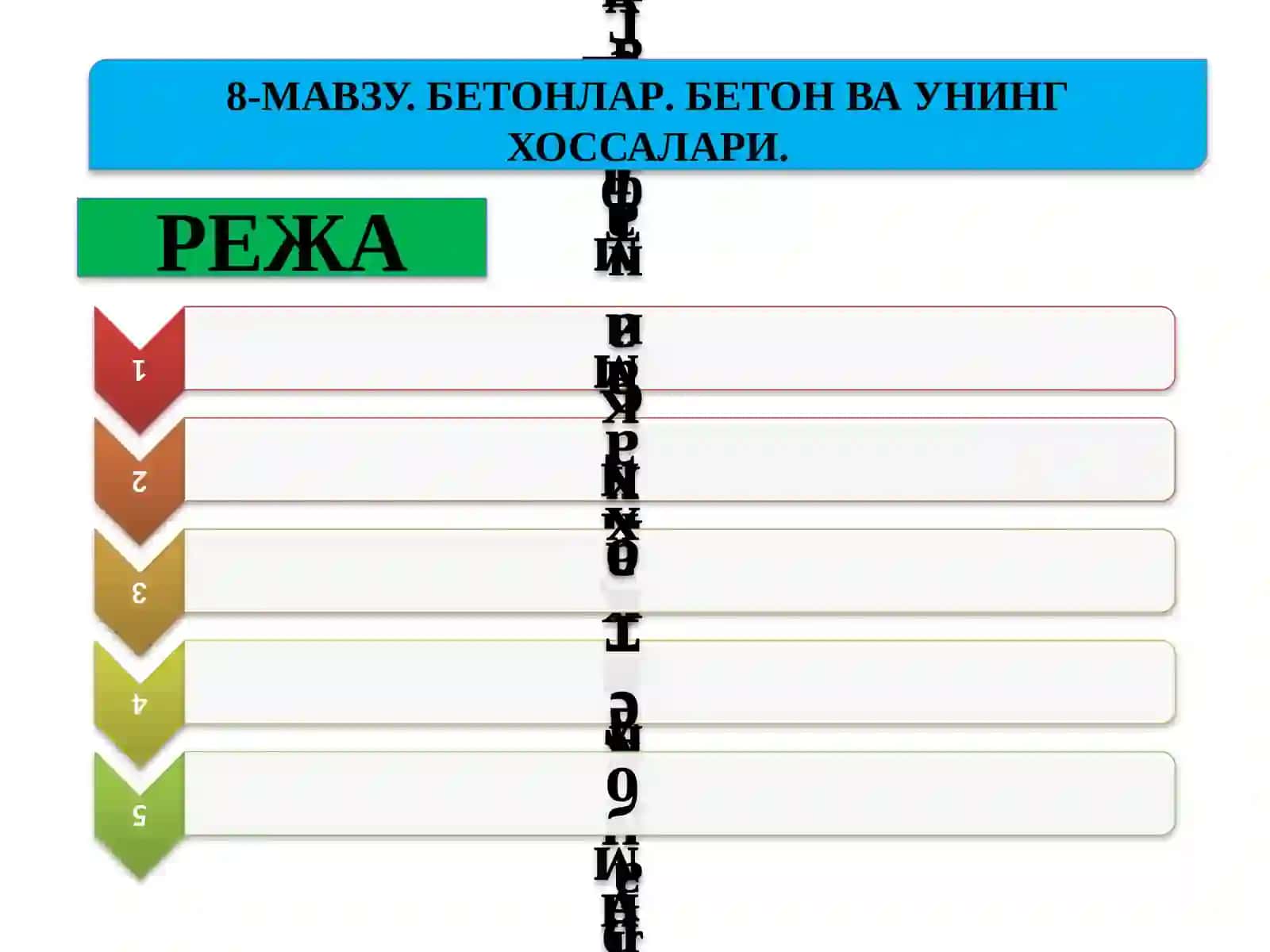 Бетонлар. Бетон ва унинг хоссалари 2