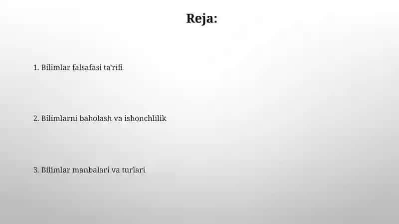 Bilish falsafasi 2