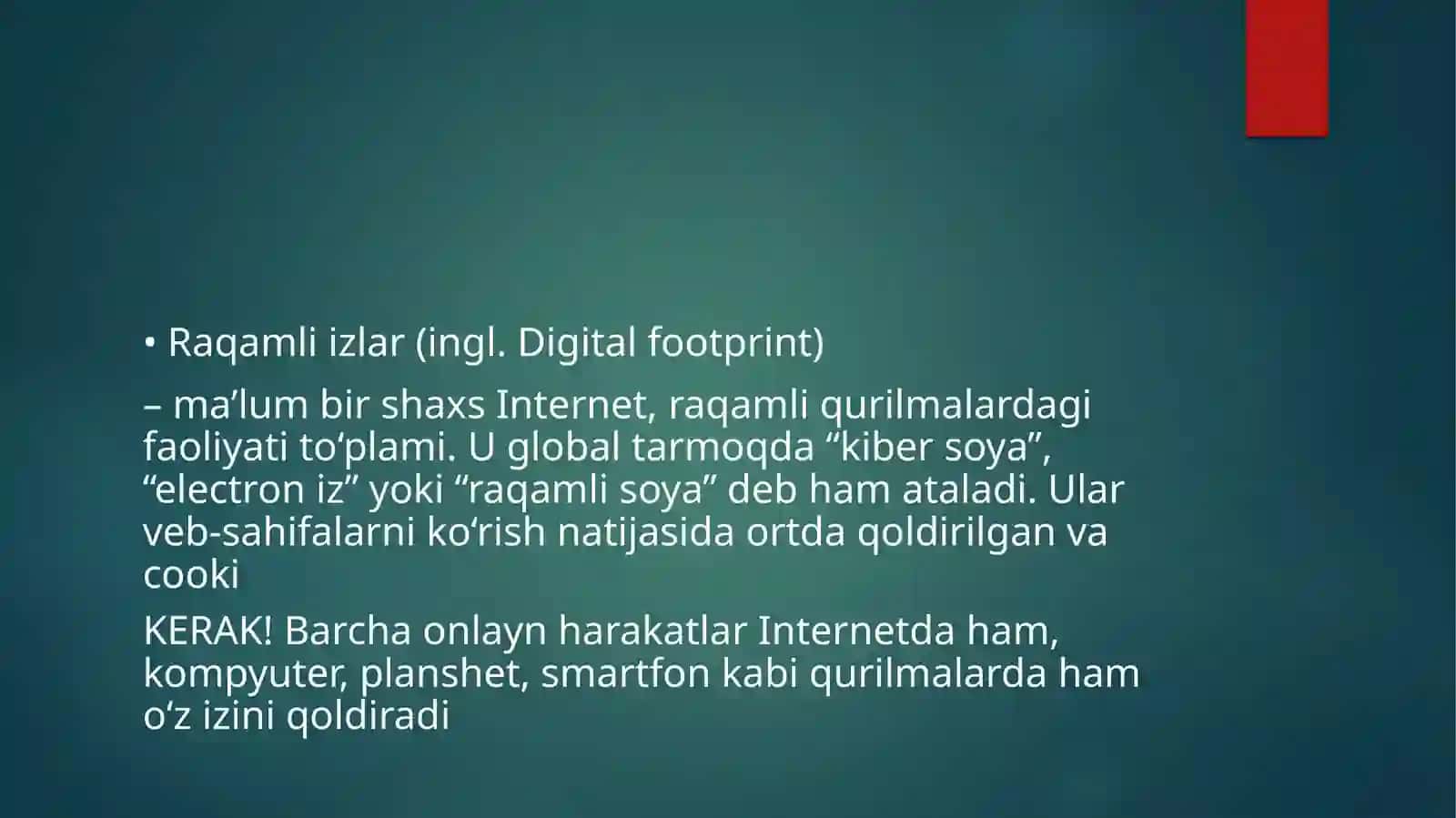 Raqamli izlar va ularning turlari 2