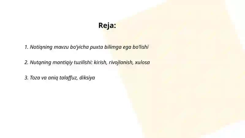 Notiq shaxsiga qo‘yiladigan talablar 2