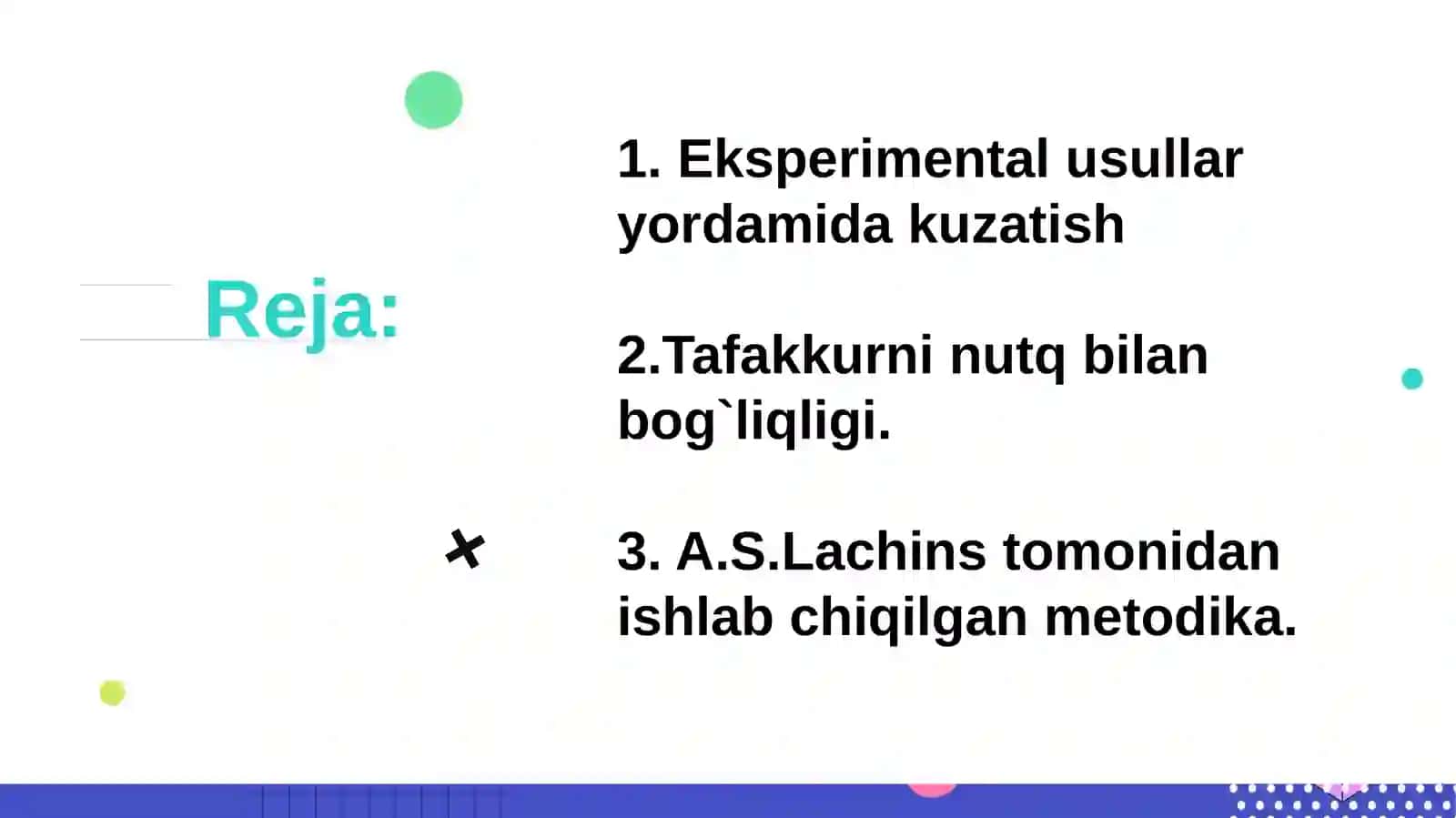 Eksperimental usullar yordamida kuzatish 2