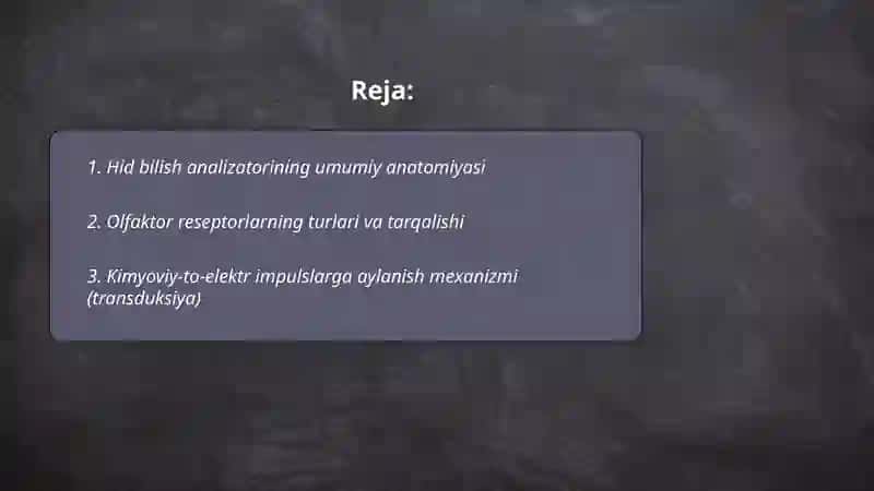 Hid bilish analizatorining xususiyatlari 2