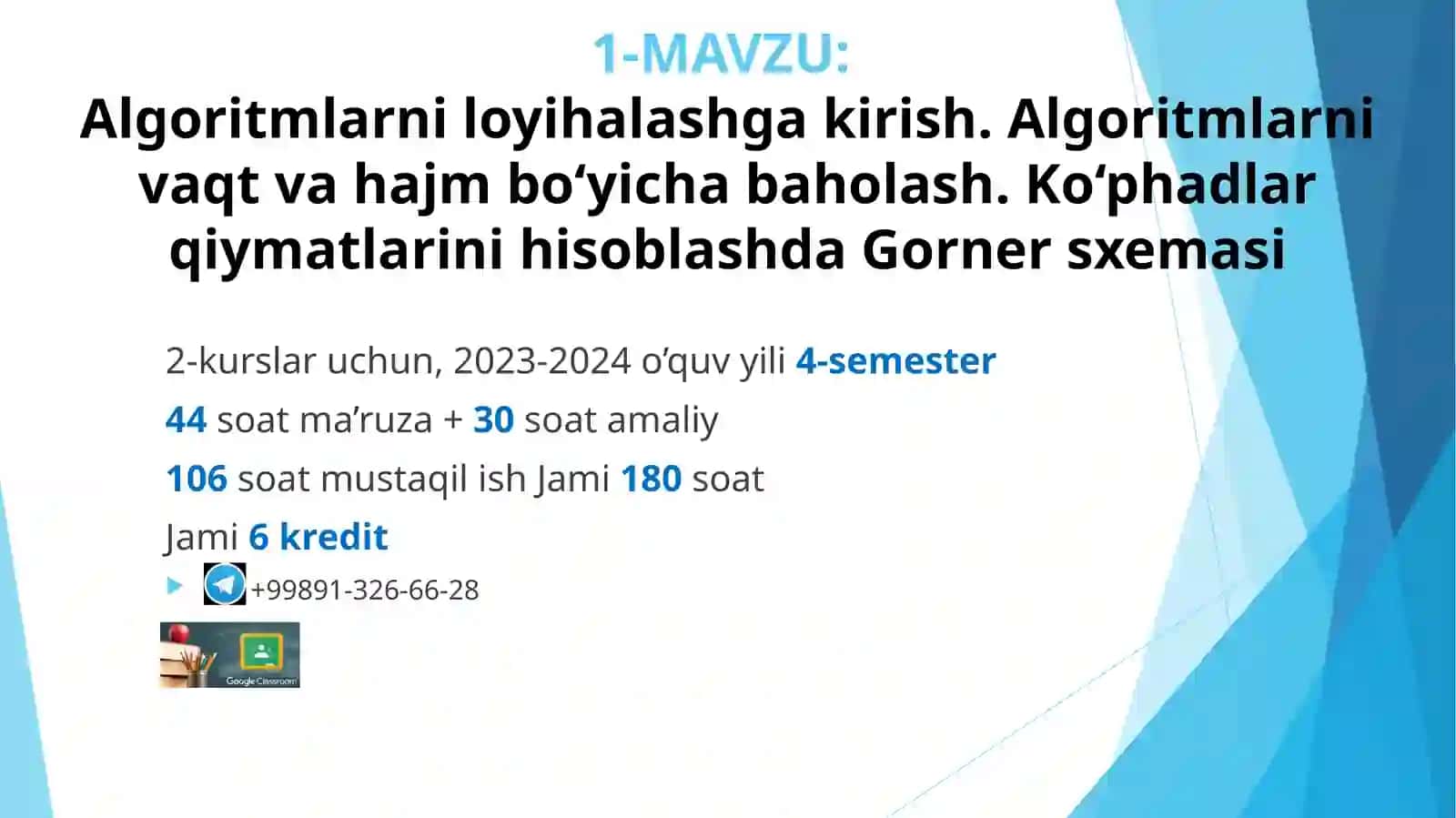 Algoritmlarni loyihalash 2