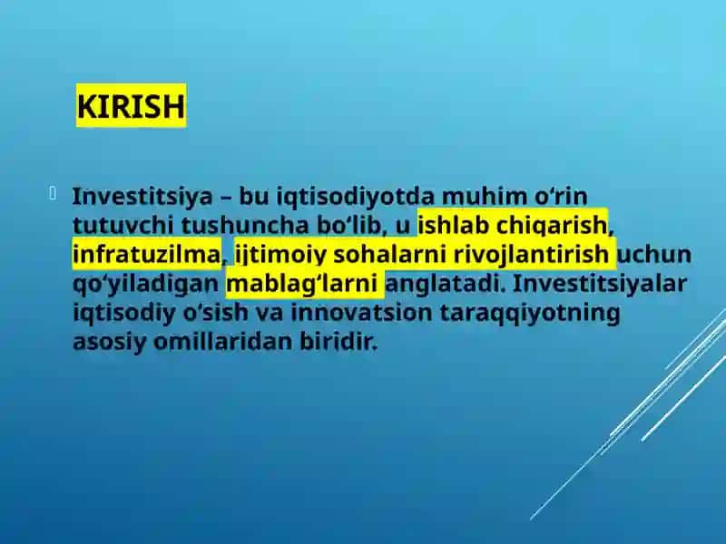 Investitsiya mohiyati 2