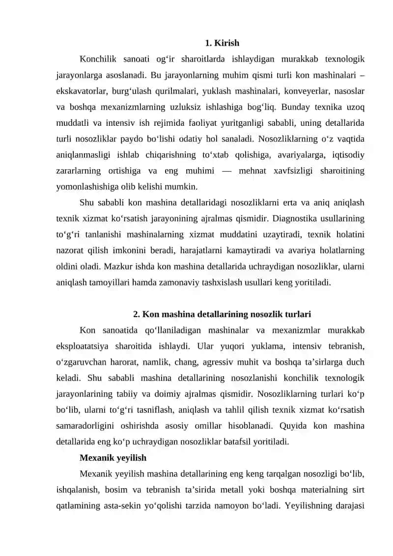 Kon mashina detallarini nosozligini aniqlash usullarini 2
