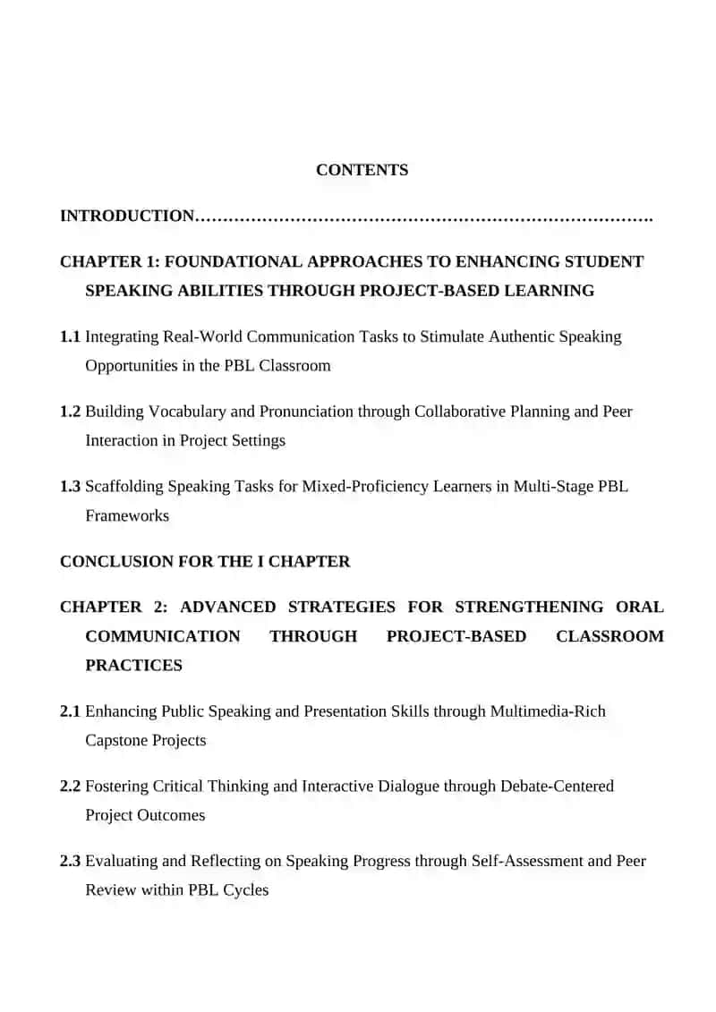 Developing speaking skills of students by Project Based Learning 2
