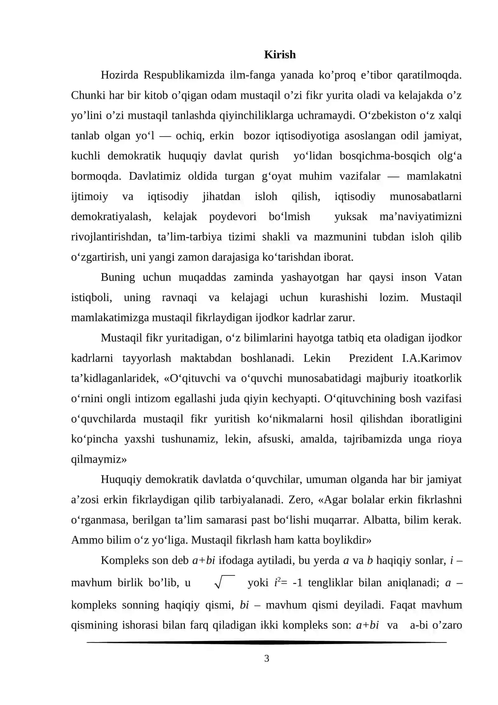 Kompleks sonlar va ular ustida amallar 2