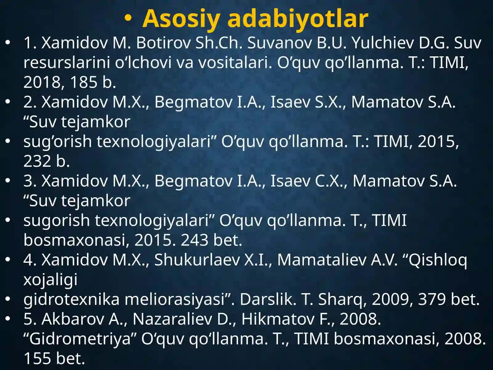 Suvning oqishtezligini o'lchash 2