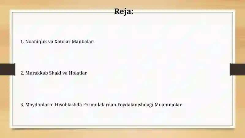 Murakkab shakllarni hisoblash 2