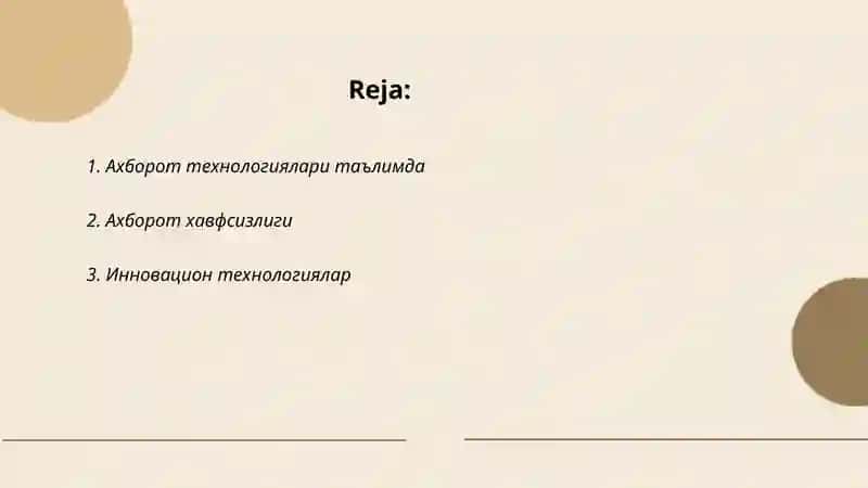 Ахборот технологиялари ва инновациялар 2