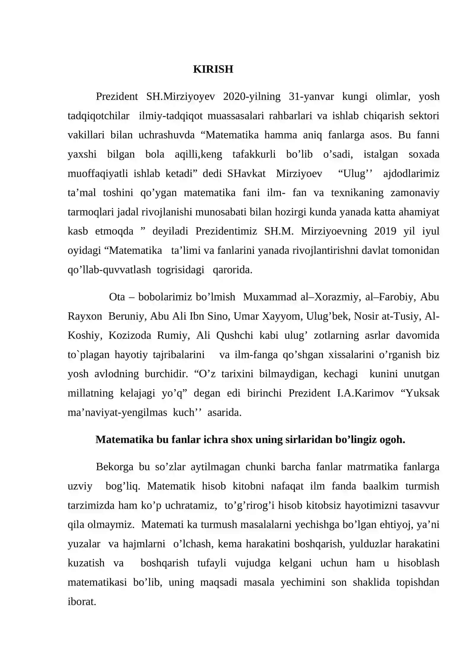 Musbat hadli qatorlar yaqinlashish alomatlari 2