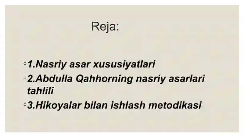 Nasriy asarlar bilan ishlash 2