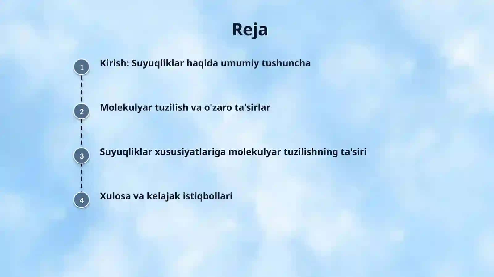 Suyuqliklar molekulyar tuzilishining xususyatlari 2