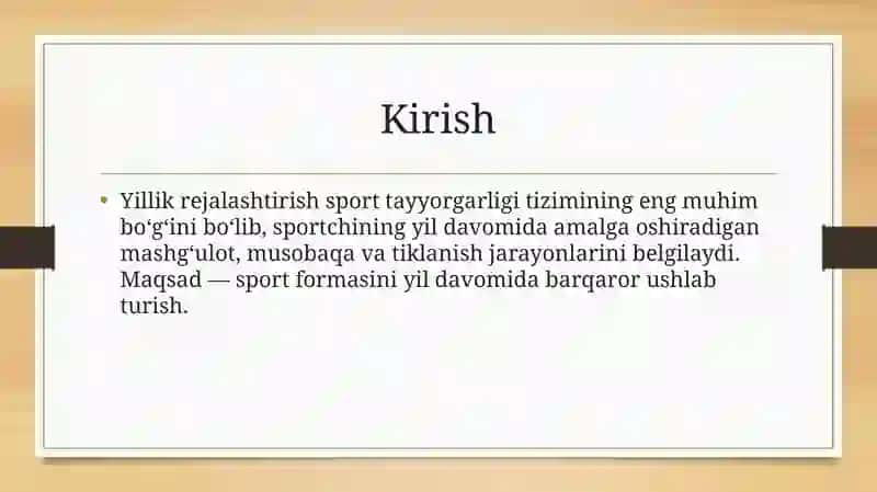 Yillikrejalashtirish 2