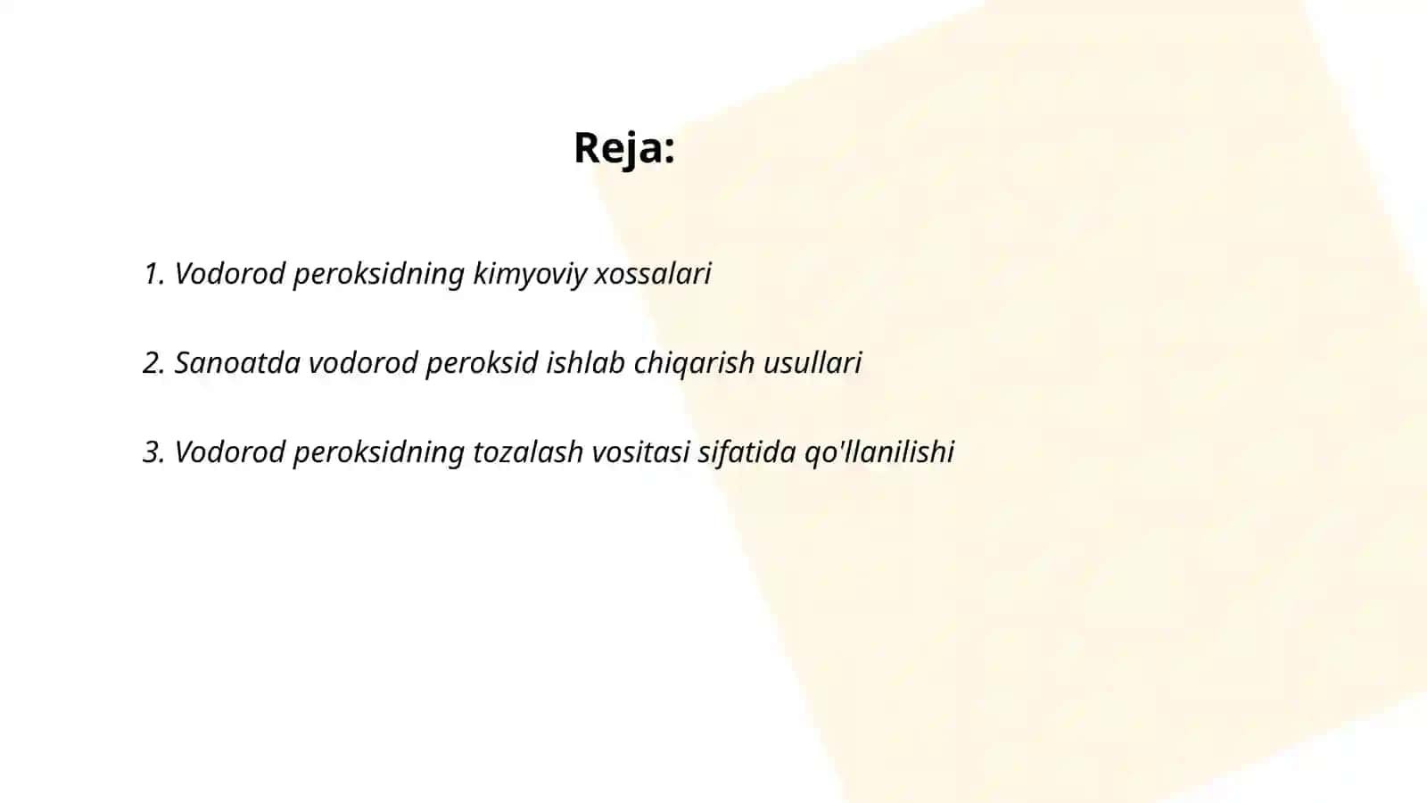 Vodorod peroksid,sanoatda ishlatilishi 2