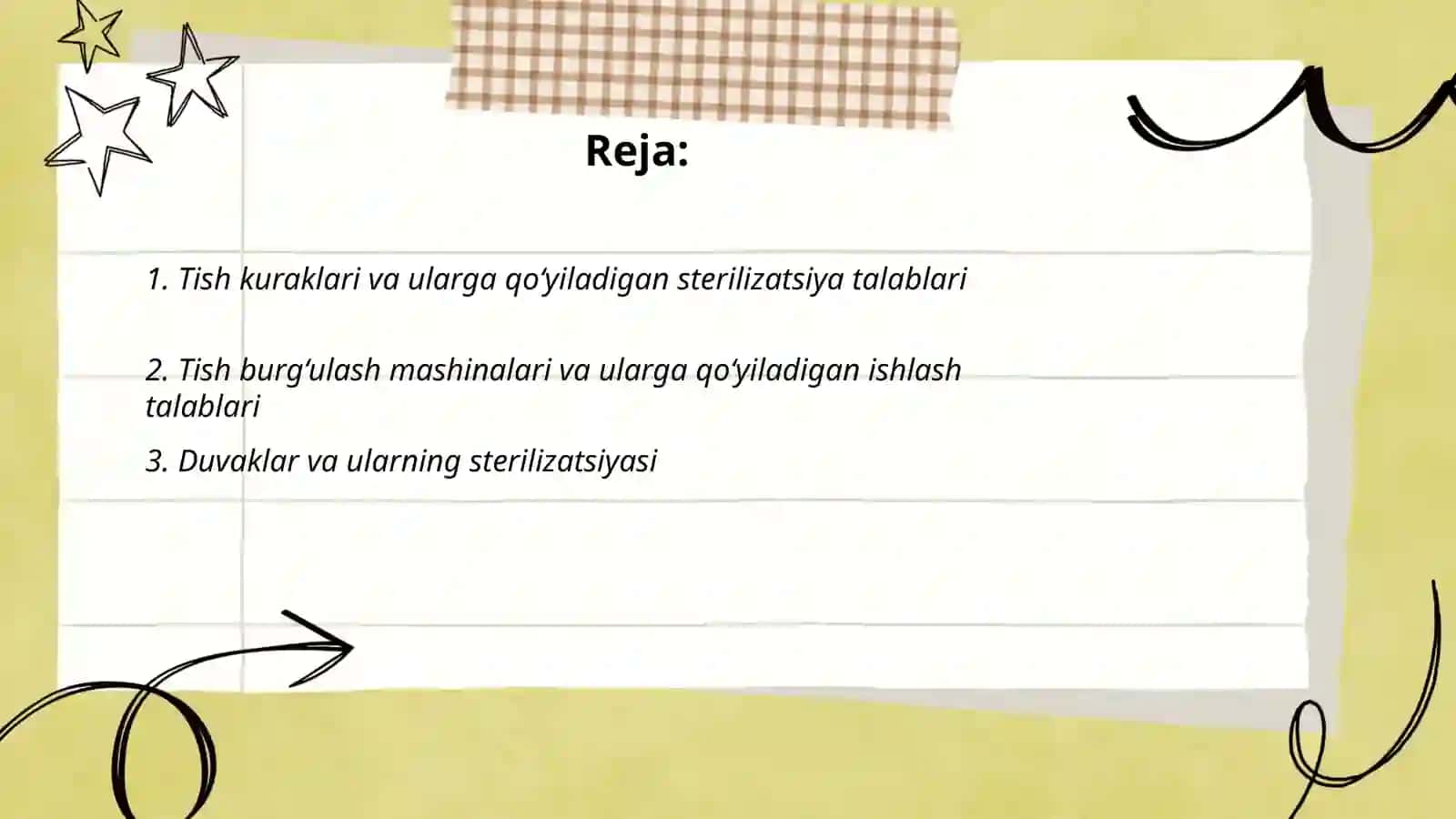 Stomatologiya asboblar va talablar 2