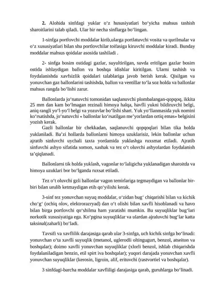 Xavfli yuklarni tashish qoidasi 2